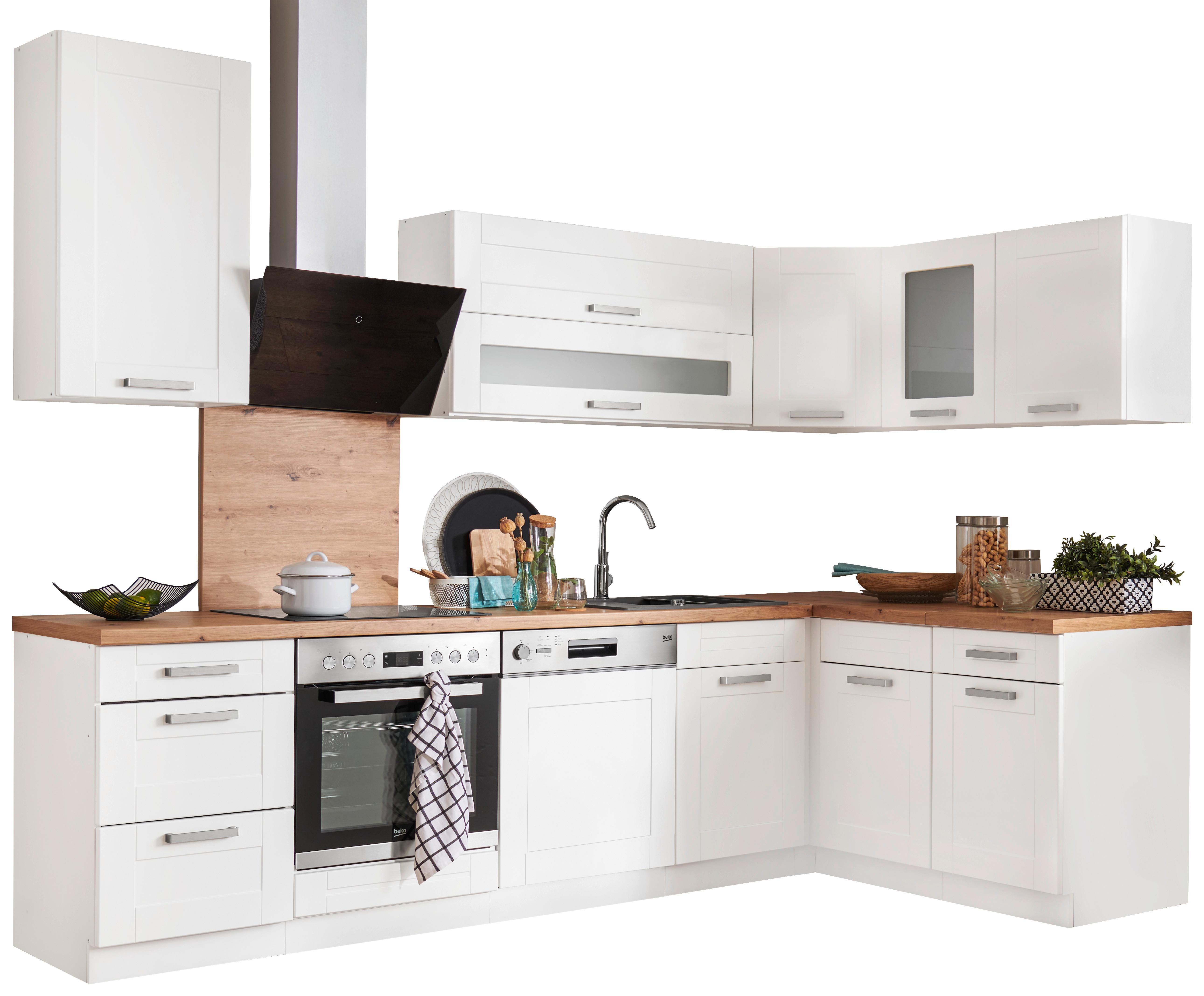 Kuhinjski Blok Luisa - bijela, Romantik / Landhaus, drvni materijal (280/160cm)