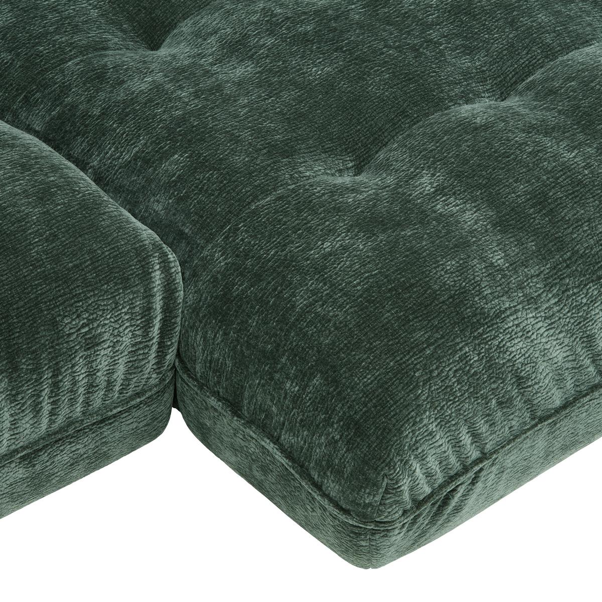 Wohnlandschaft Vivo Dunkelgrün - Dunkelgrün/Schwarz, MODERN, Kunststoff/Textil (317/63/179cm) - Based