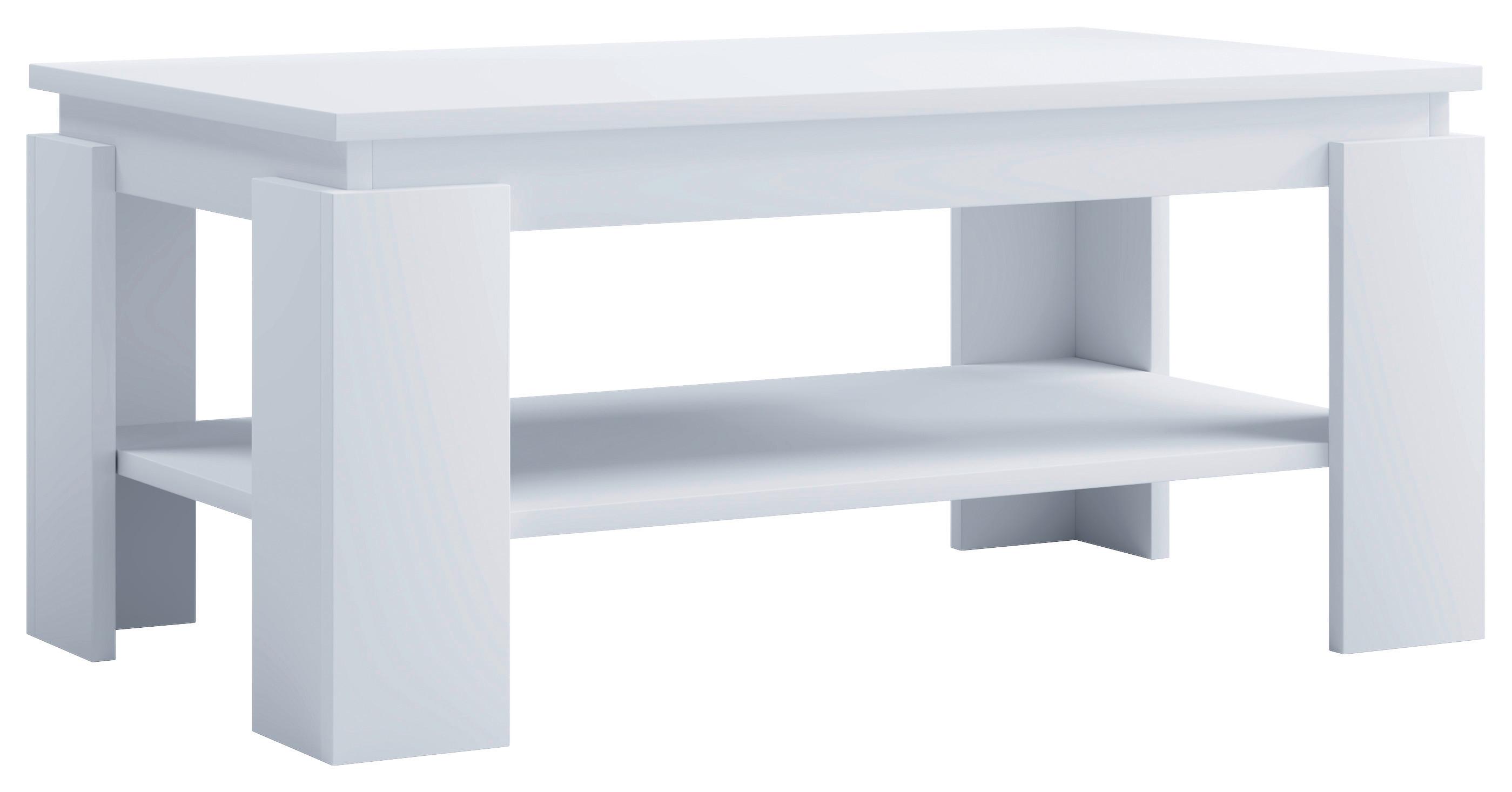 Klubska Miza Rolas, Bela, 90x41 - bela, Moderno, leseni material (90/53/41cm) - MID.YOU