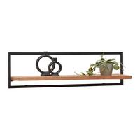 Wandboard Shiva Schwarz/Akaziefarben - Schwarz/Akaziefarben, MODERN, Holz/Metall (100/28/25cm) - Mömax
