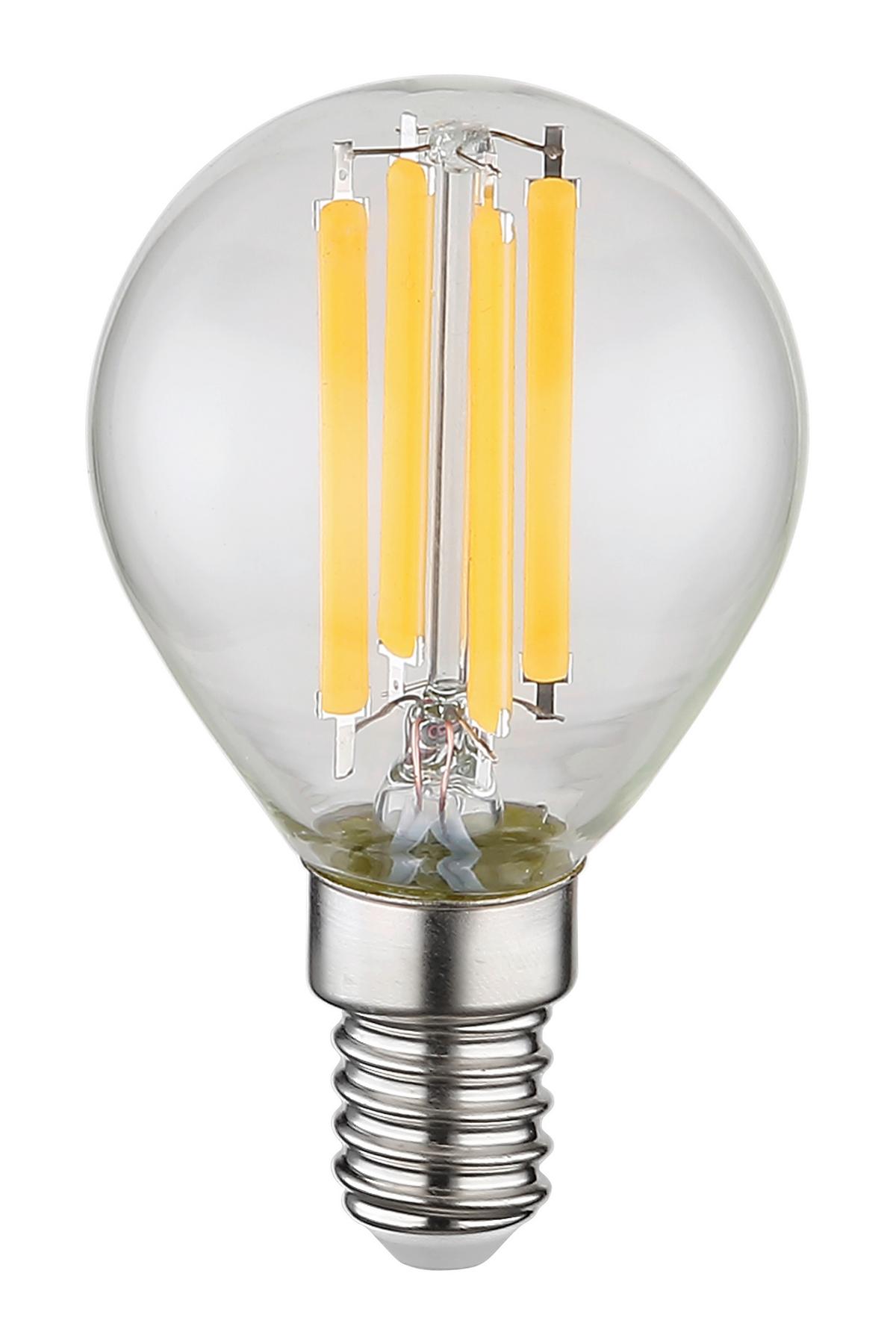 LED Fényforrás 6w E14 - átlátszó, Üveg/fém (4,5/7,8cm) - Globo