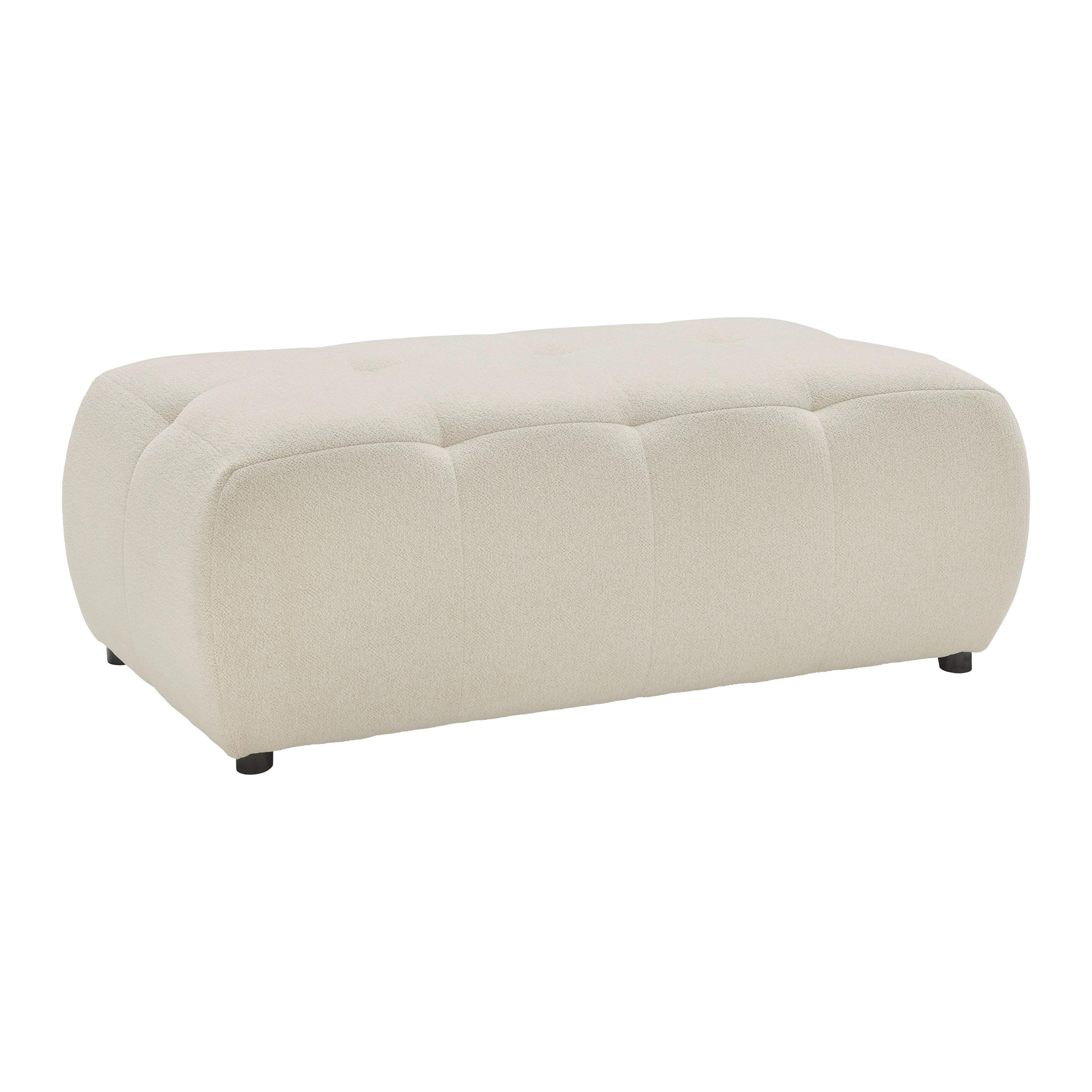 Tabure Sofi - crna/krem, Moderno, tekstil (128/48/70cm) - Premium Living