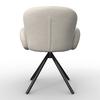STOL MED ARMSTÖD JOSEA - svart/cremefärgad, Modern, metall/trä (64/85/63cm) - Bessagi Home
