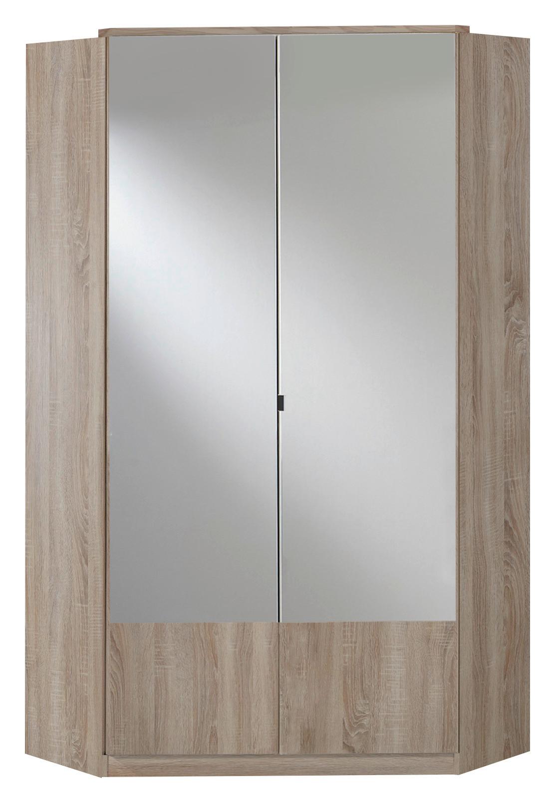 Kutni Ormar Imago - boje hrasta/boje aluminija, Konvencionalno, staklo/drvni materijal (95/199/95cm) - Modern Living