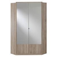 Kutni Ormar Imago - boje hrasta/boje aluminija, Konvencionalno, staklo/drvni materijal (95/199/95cm) - Modern Living