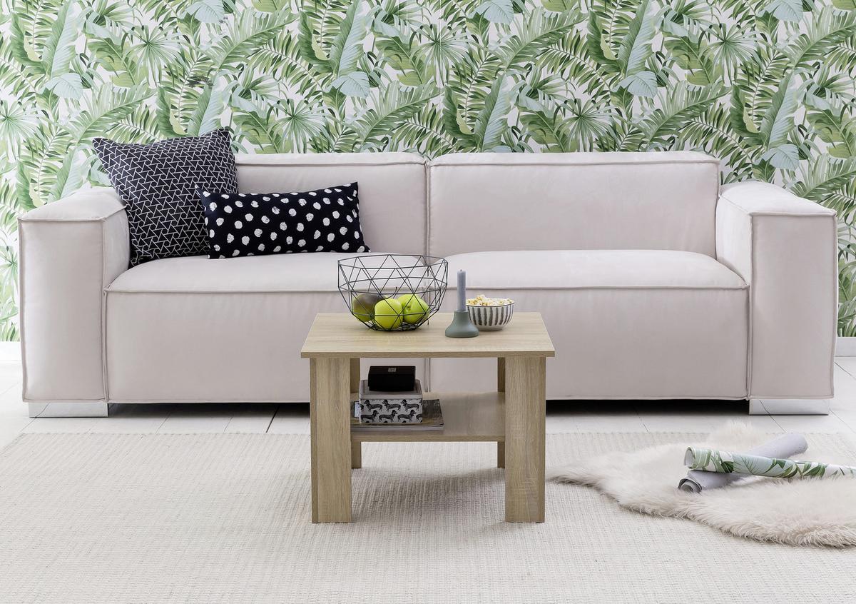 Klubska Miza Couchtisch - barve hrasta, Konvencionalno, leseni material (60/60/42cm) - MID.YOU