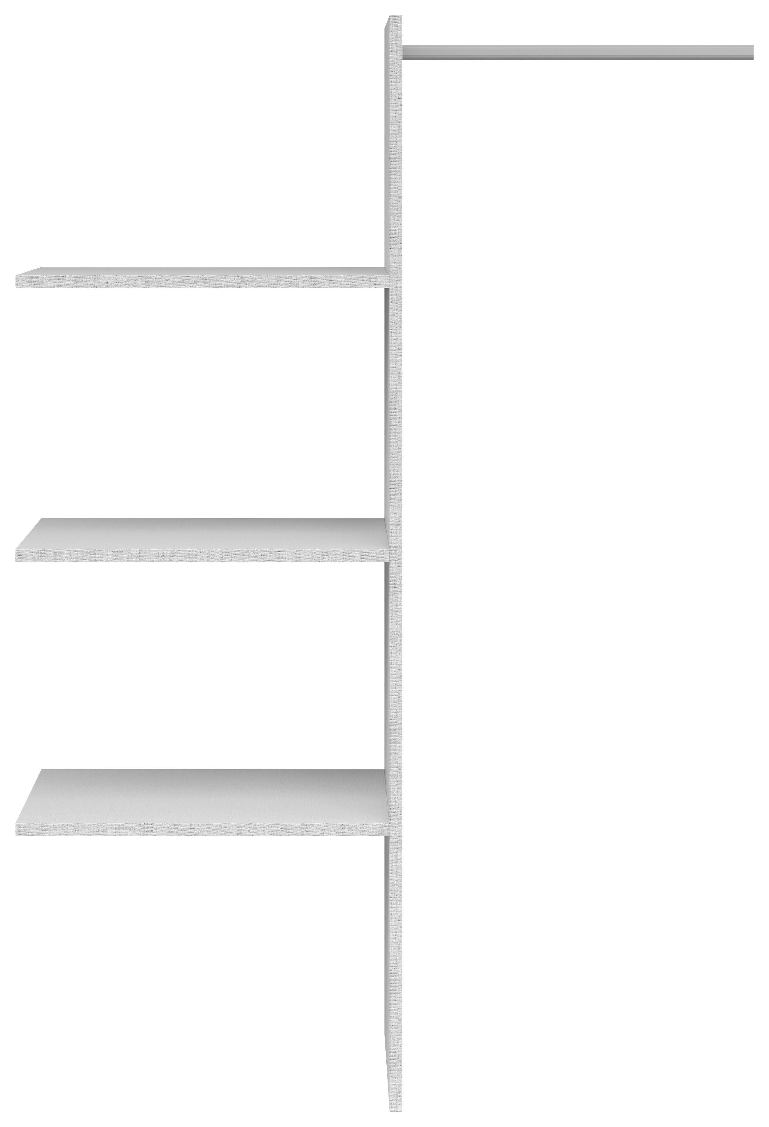 Inneneinteilung Time Grauweiß - Grauweiß, Holzwerkstoff/Metall (83/144/41cm)
