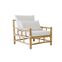 Loungesessel Naturfarben - Naturfarben/Weiß, Natur, Holz/Textil (90/80/90cm) - Gardenson