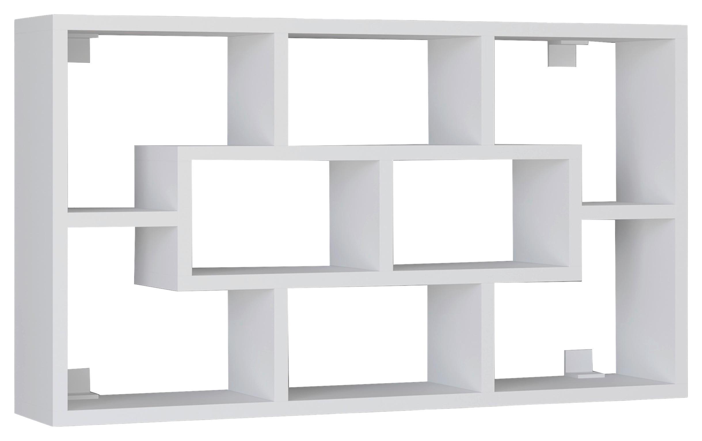 Stenski Regal Opila, Bela - bela, Moderno, leseni material (85/48/16cm) - MID.YOU