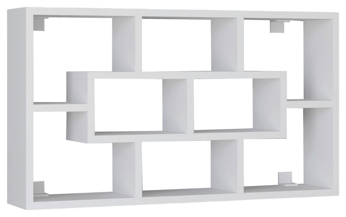 Stenski Regal Opila, Bela - bela, Moderno, leseni material (85/48/16cm) - MID.YOU