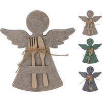 Set plicuri pentru tacâmuri 4/1 cca. 22 cm Aniel - verde/culoare natur, Basics, plastic/textil (20/22cm)
