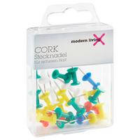 Stecknadel Cork in Multicolor 25 Stk. - Multicolor, Kunststoff/Metall (2,2cm) - Modern Living