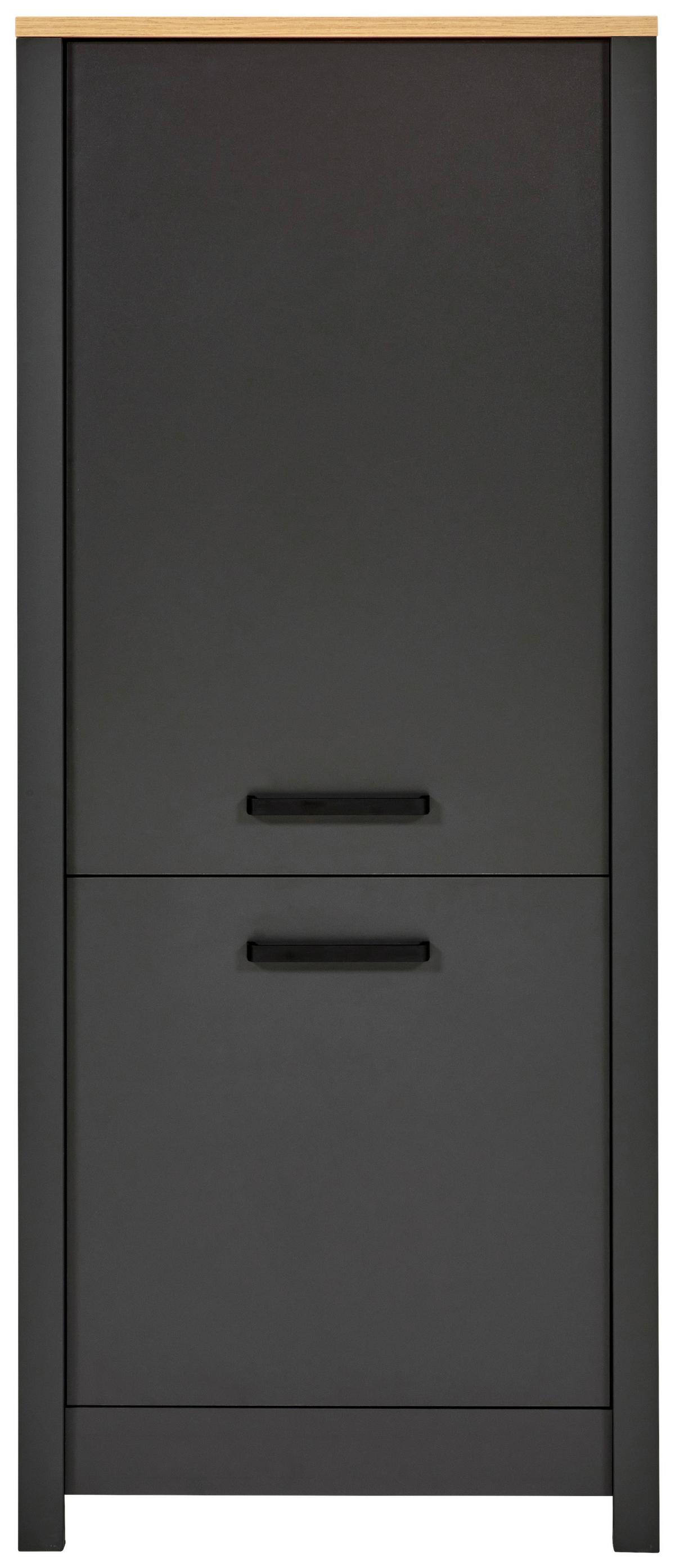 Geräteumbauschrank Venet, Anthrazit/Artisan Eiche - Anthrazit/Schwarz, ROMANTIK / LANDHAUS, Holzwerkstoff/Metall (70/167/60cm) - Mömax