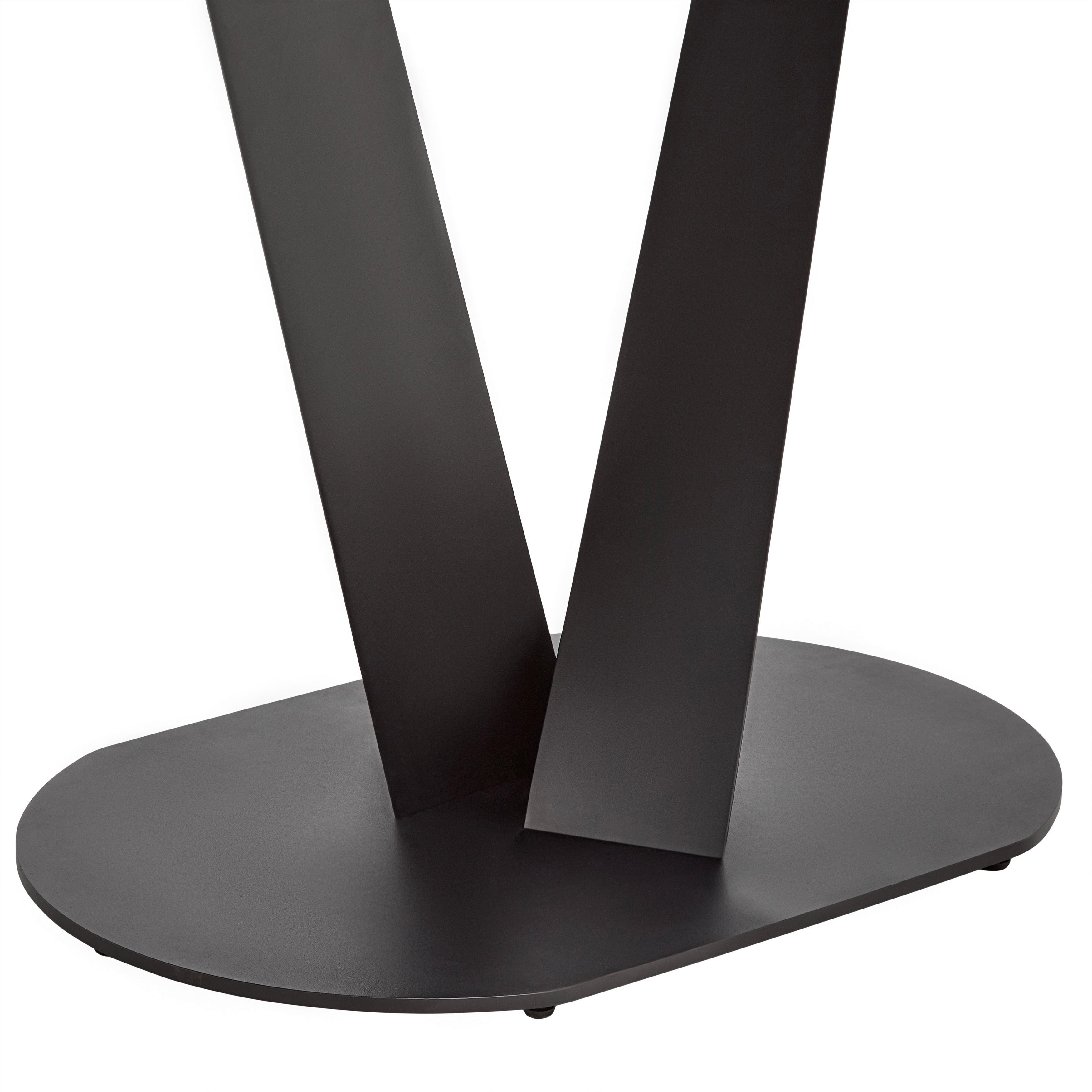UTDRAGBART BORD NICOLAS - vit/svart, Modern, metall/sten (120-180/90/75-77cm) - Mömax