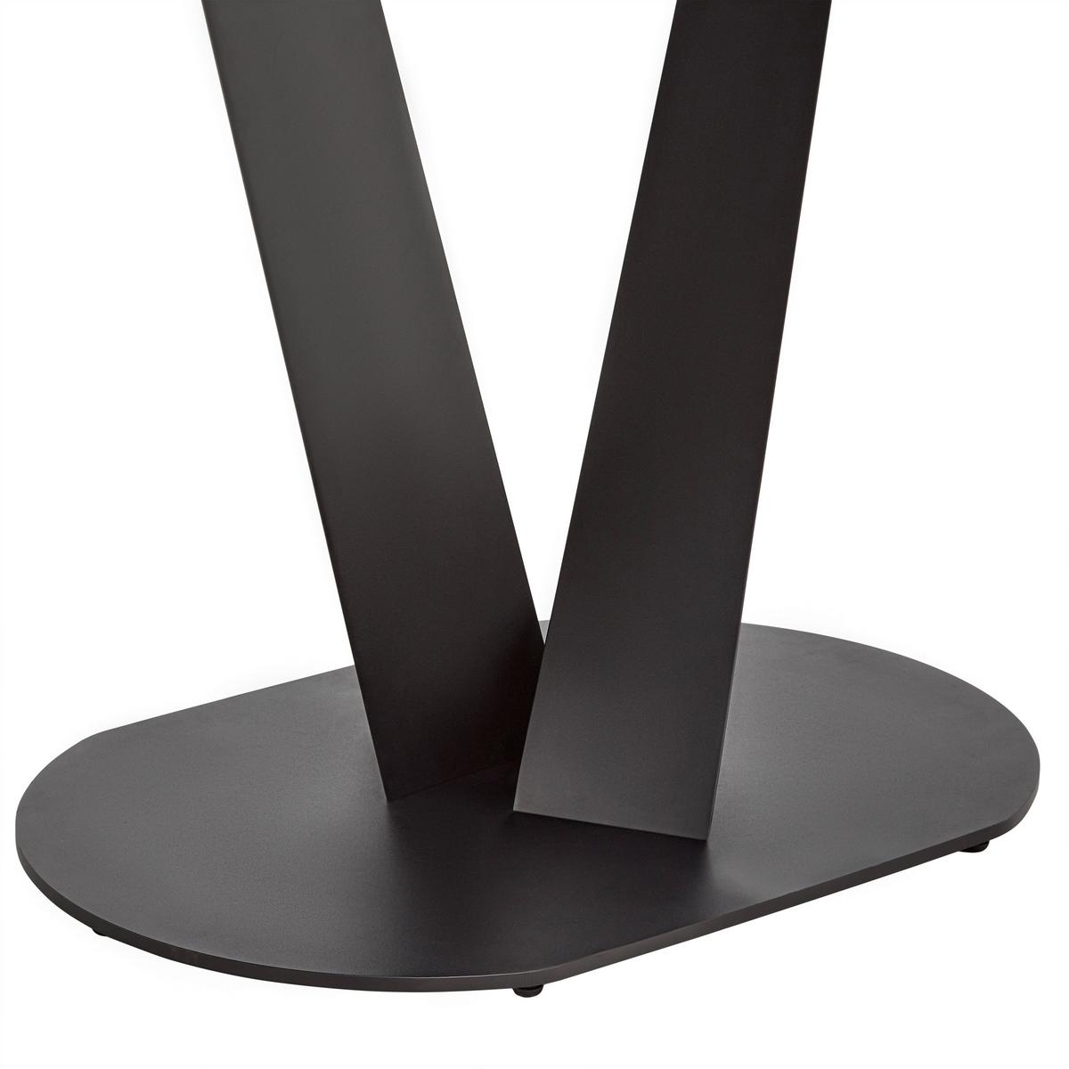 AUSZIEHTISCH NICOLAS - Weiss/Schwarz, Modern, Stein/Metall (120-180/90/75-77cm) - Mömax