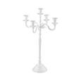 Kerzenhalter Liz in Weiß - Weiß, ROMANTIK / LANDHAUS, Metall (30/50cm) - MÖMAX modern living