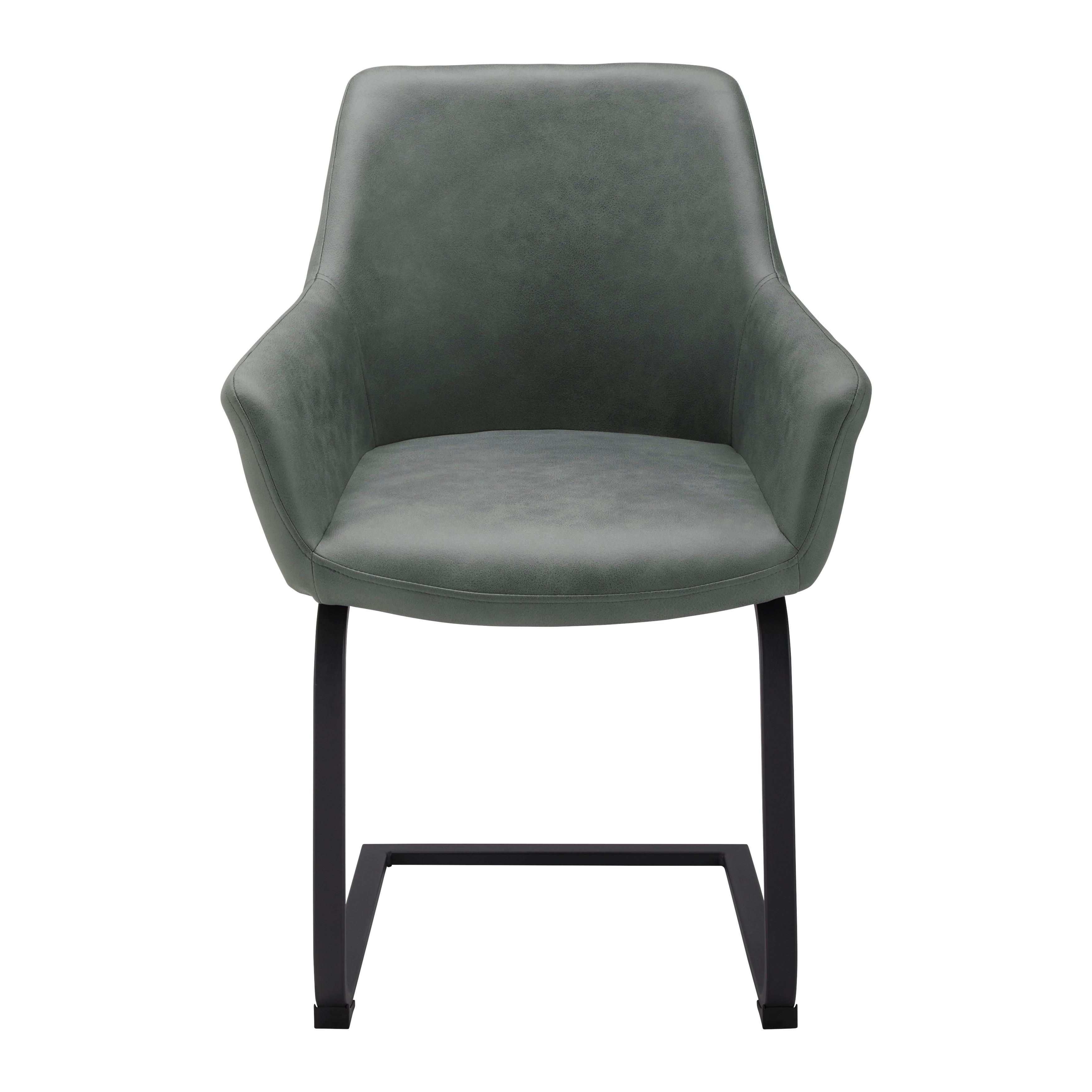 SVIKTSTOL PRIA - grön/svart, Modern, metall/trä (61/85/62cm) - Bessagi Home