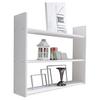 Stenski Regal Mona, Bor, Masivno, Bela - bela, Basics, les (90/74/20cm) - MID.YOU