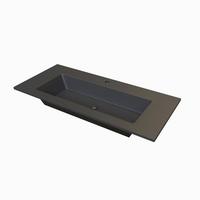 Umivaonik Cellini - crna, Moderno, prirodni materijali (101/46cm)