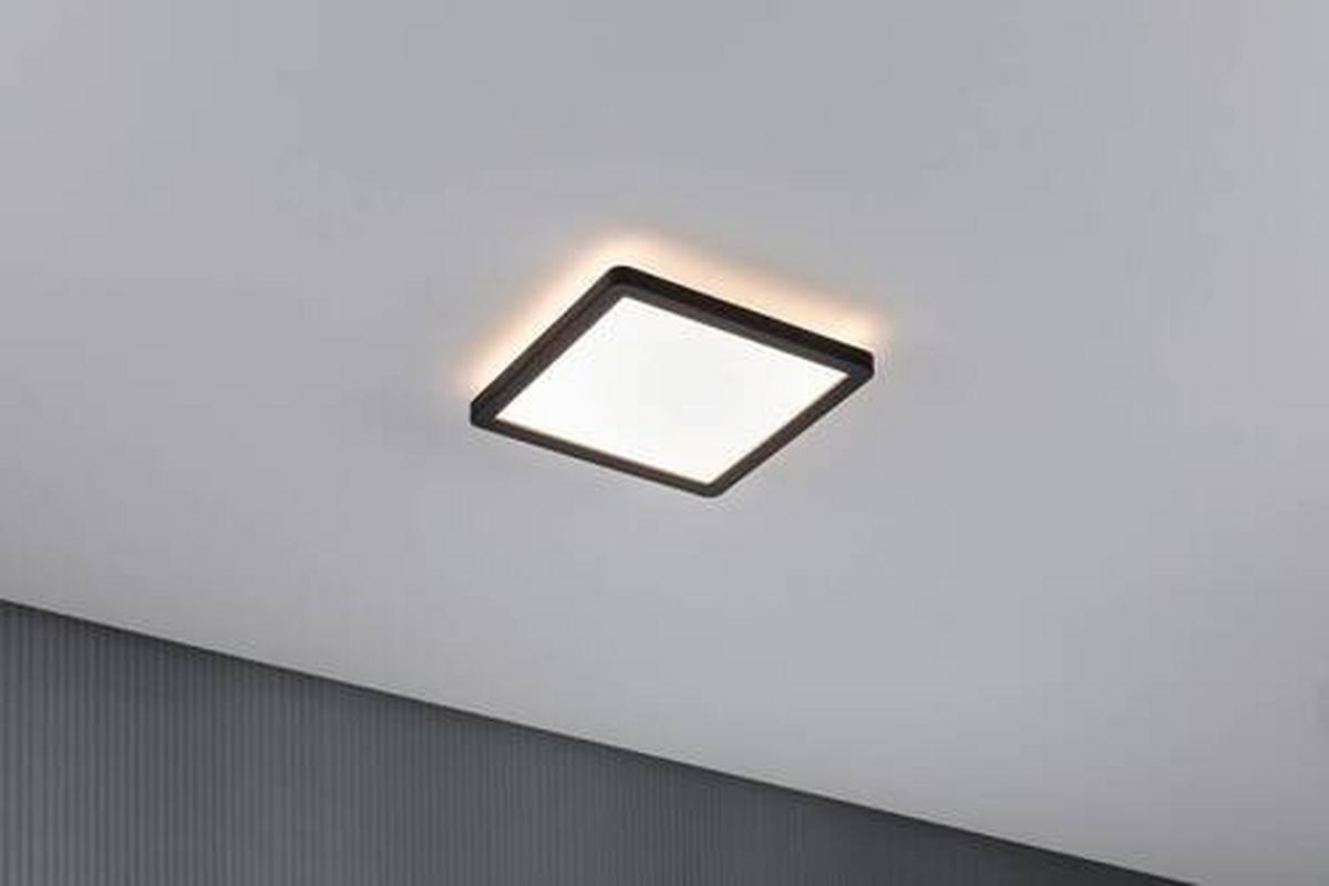 LED-Paneel Atria Shine in Schwarz max. 11,2 Watt - Schwarz, Basics, Kunststoff (19/19/2,8cm) - Paulmann