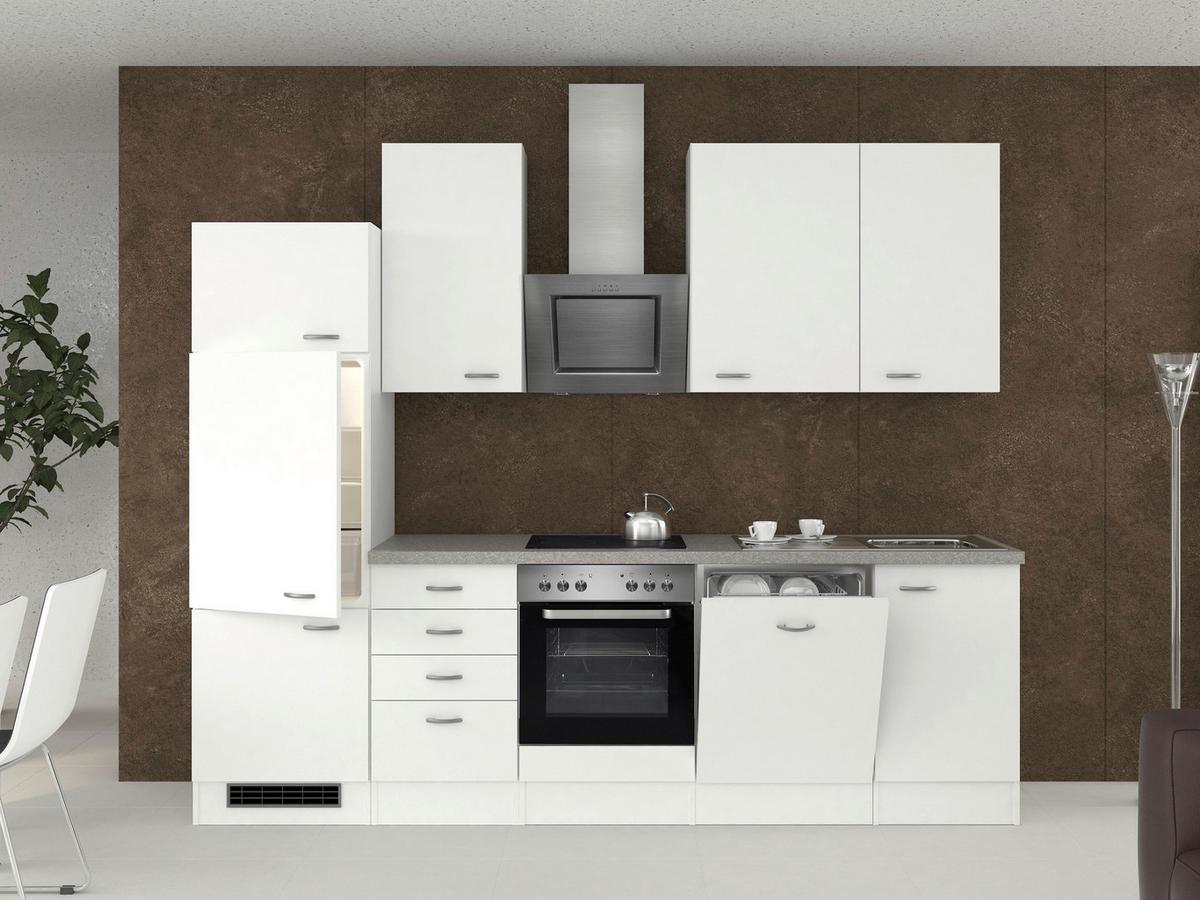 Kuhinjski Blok Z Aparati Wito, Bela - barve nerjavečega jekla/bela, Moderno, umetna masa/leseni material (280cm) - FlexWell
