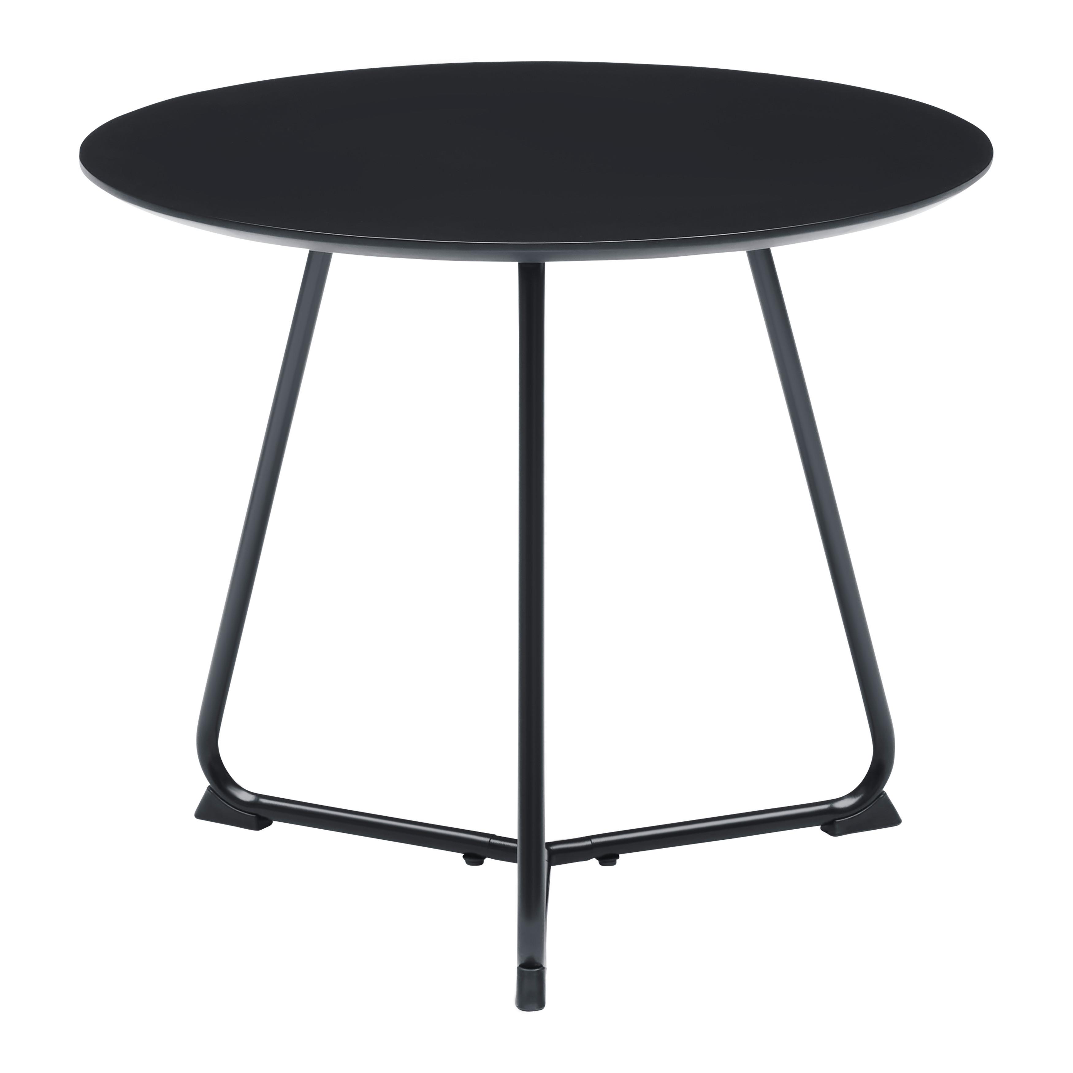 SOFFBORD MICA - svart, Modern, metall/trämaterial (55/55/46cm) - Mömax