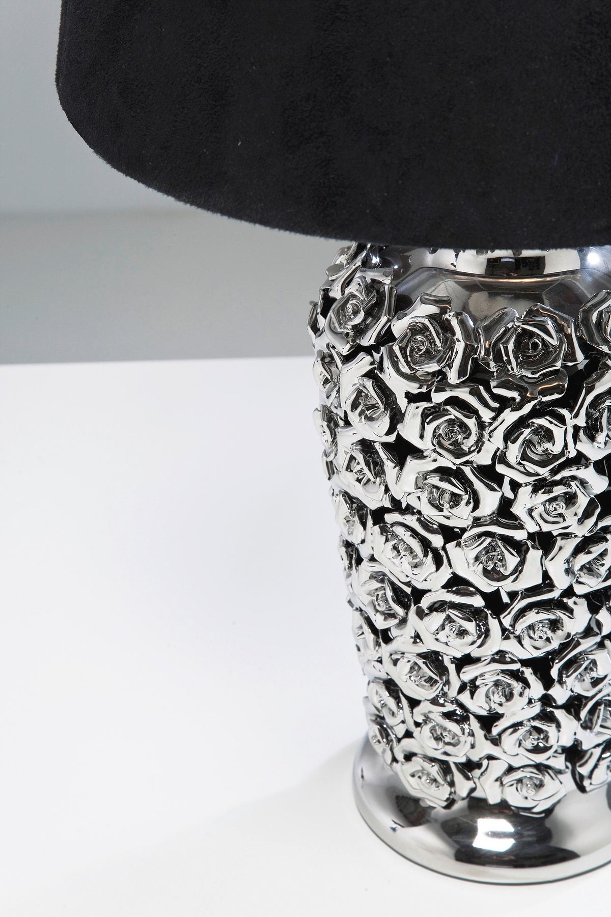 LAMPA STOŁOWA ROSE MULTI KARE DESIGN - czarny/kolor chromowy, Design, tworzywo sztuczne/ceramika (33/56/33cm) - Kare-Design