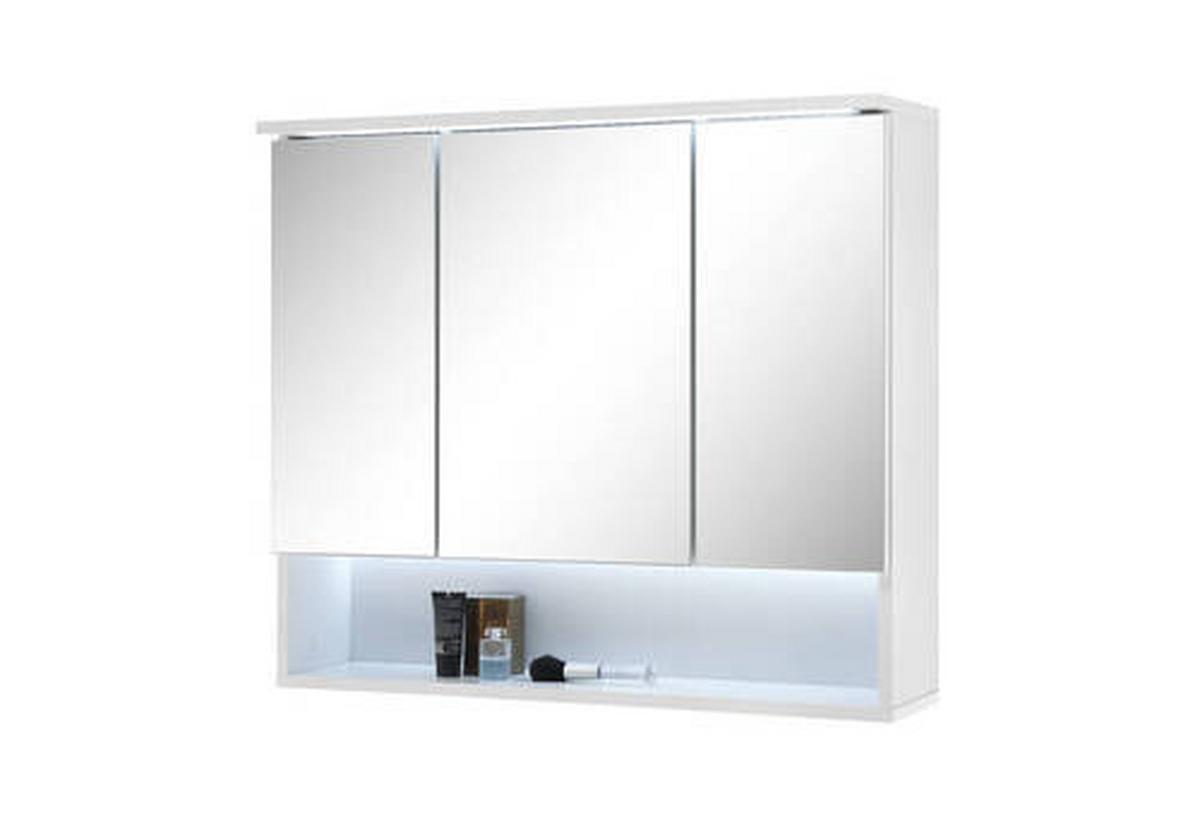 Spiegelschrank Best 80 in Weiß - MODERN, Glas/Holzwerkstoff (80/70/23cm) - Mömax