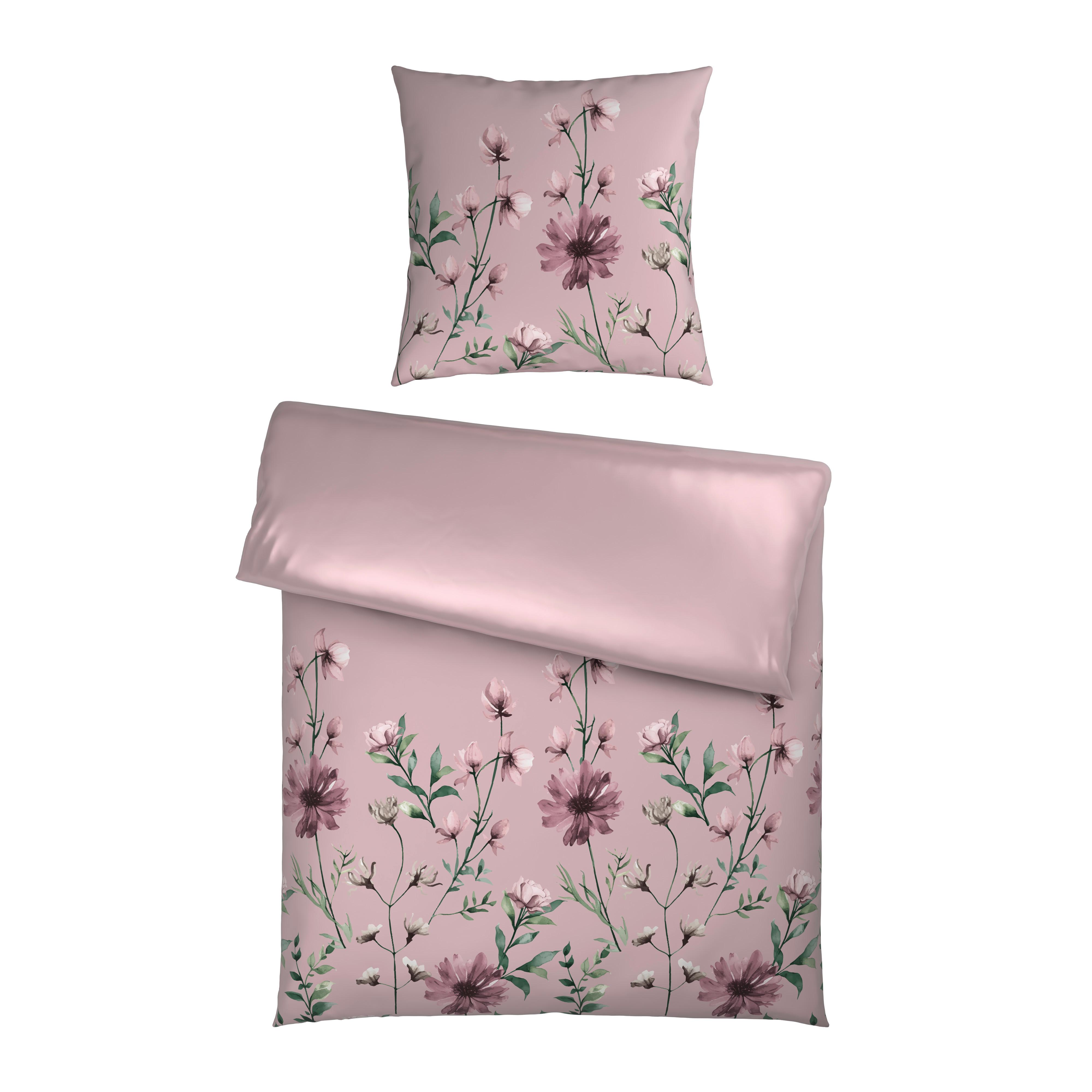 Bettwäsche Wiese Mauve ca. 135x200cm - Mauve, KONVENTIONELL, Textil (135/200cm) - Mömax