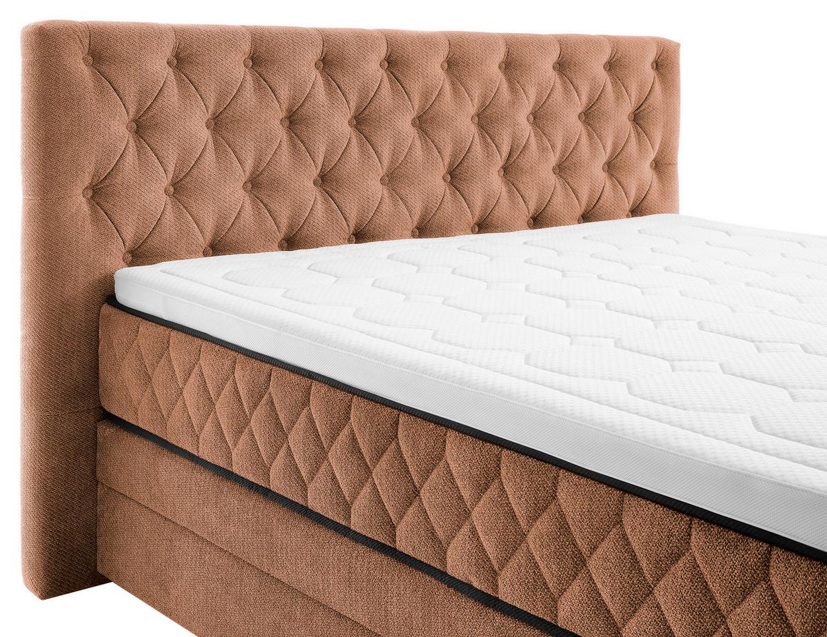 Boxspring Krevet Carmen - boje lješnjaka, Konvencionalno, drvni materijal/drvo (180/200cm) - Modern Living