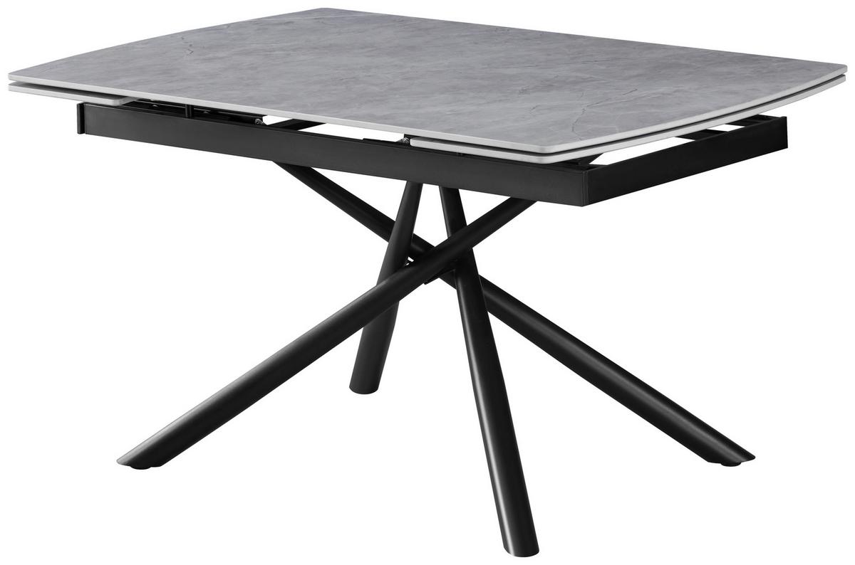 Stol Na Izvlačenje Savoy - siva/crna, Moderno, kamen/metal (140/200/76/90cm) - Premium Living