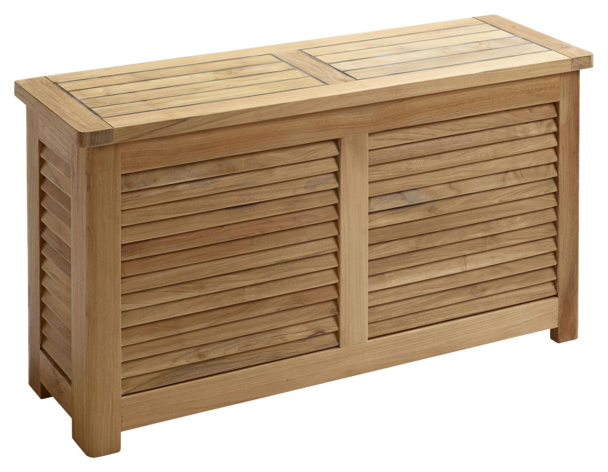 Truhe Classic ca. 90x48x30cm Teakholz - Teakfarben, ROMANTIK / LANDHAUS, Holz (90/48/30cm) - MID.YOU