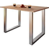 SCHREIBTISCH LONA - Silberfarben/Sonoma Eiche, Design, Holzwerkstoff/Metall (140/76/50cm) - MID.YOU