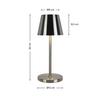 PORTABEL LAMPA MUSI - vit/nickelfärgad, Modern, metall/plast (12/30cm) - Mömax