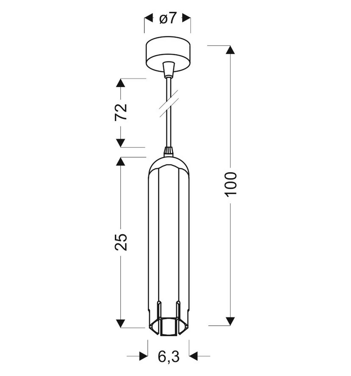 Svjetiljka Viseća 31-77684 - bijela, Design, metal (6.3/6.3/100cm)