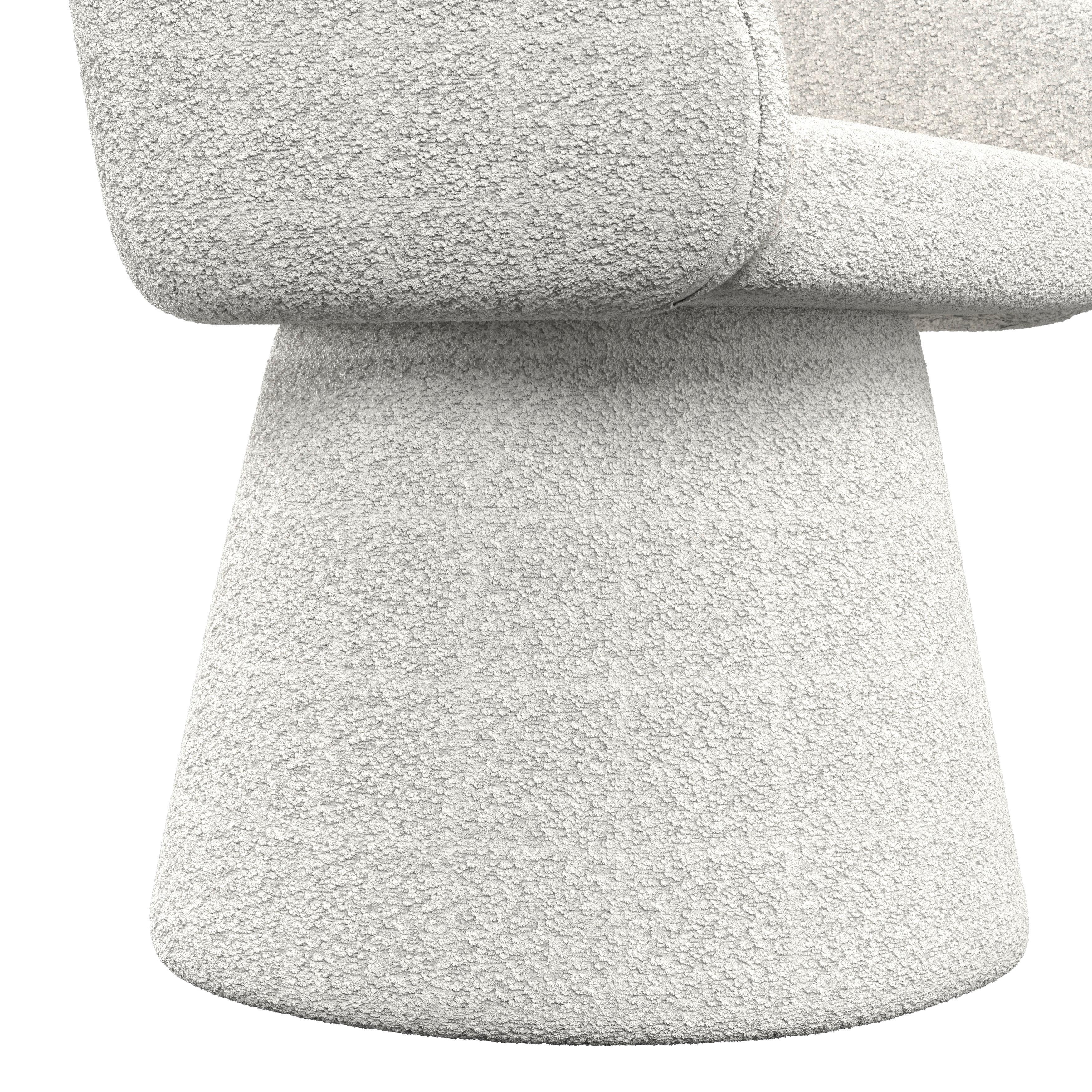 STOL MED ARMSTÖD MAIA - vit, Modern, metall/textil (60/84,5/59cm) - Bessagi Home