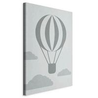 Slika Na Platnu Baloon Travel - temno siva/svetlo siva, Basics, tekstil/leseni material (40/60/1,2cm) - artgeist
