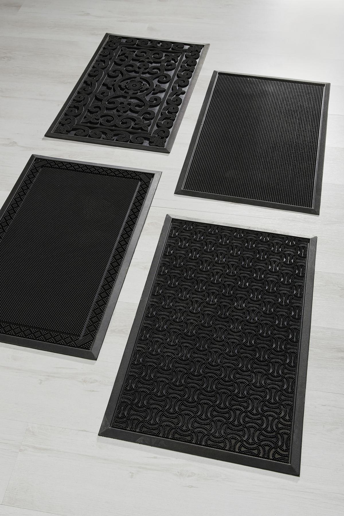Fußmatte Linus in Schwarz ca.60x80cm - Schwarz, Kunststoff (60/80cm) - Mömax