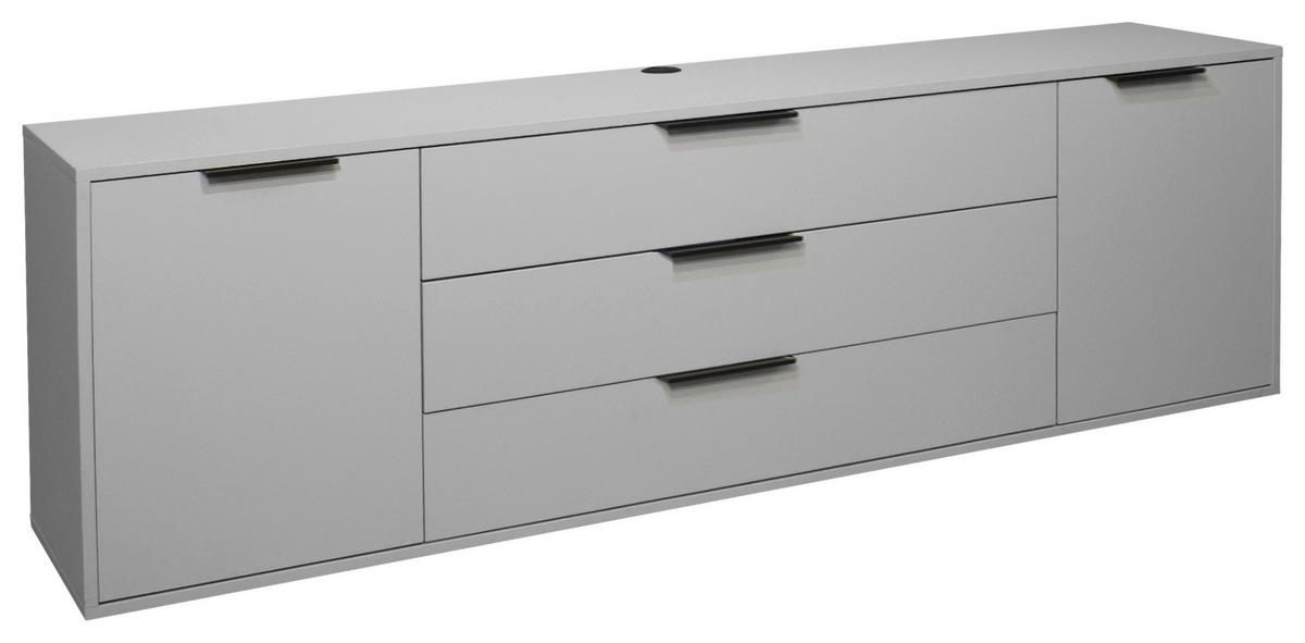 Lowboard in Grau - Grau, MODERN (216/67/45cm) - Premium Living