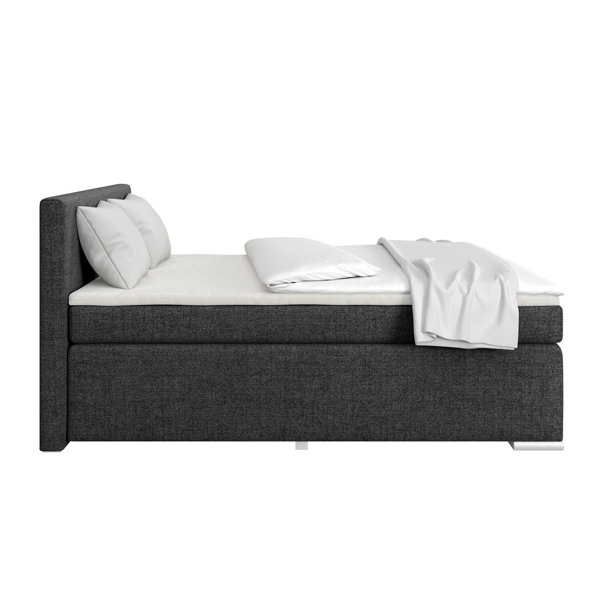 Boxspring Krevet Mira - boje grafita/srebrne boje, Konvencionalno, metal/tekstil (160/200cm) - Best Price