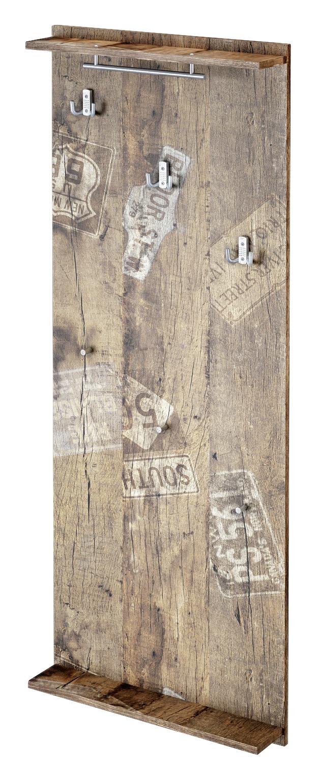 Garderobe "Pisa" , eiche - Eichefarben, Basics, Holzwerkstoff (60/150/13,2cm) - MID.YOU