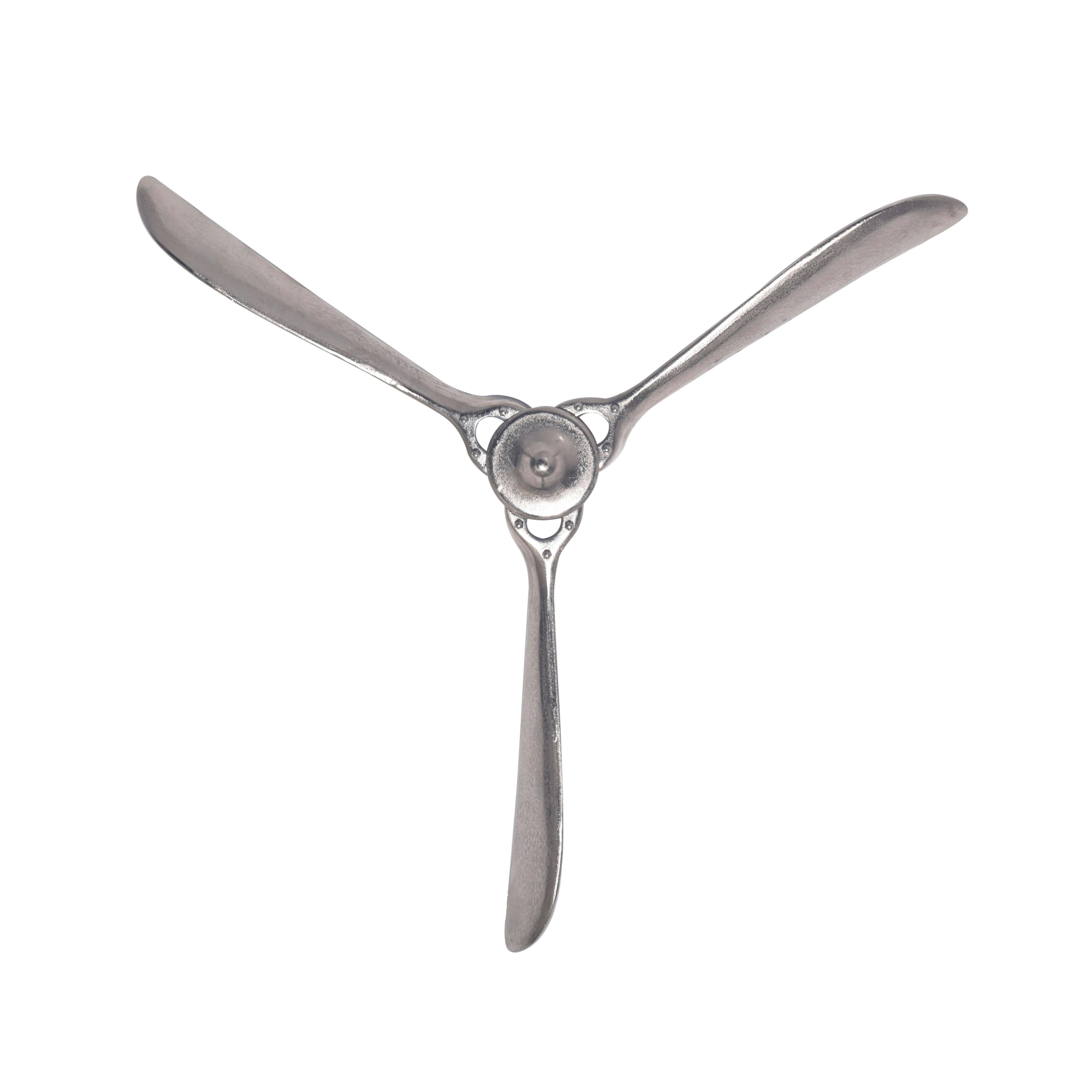 WANDDEKO DEKO PROPELLER SILBER - Silberfarben, Konventionell, Metall (85/85/10cm) - Livetastic