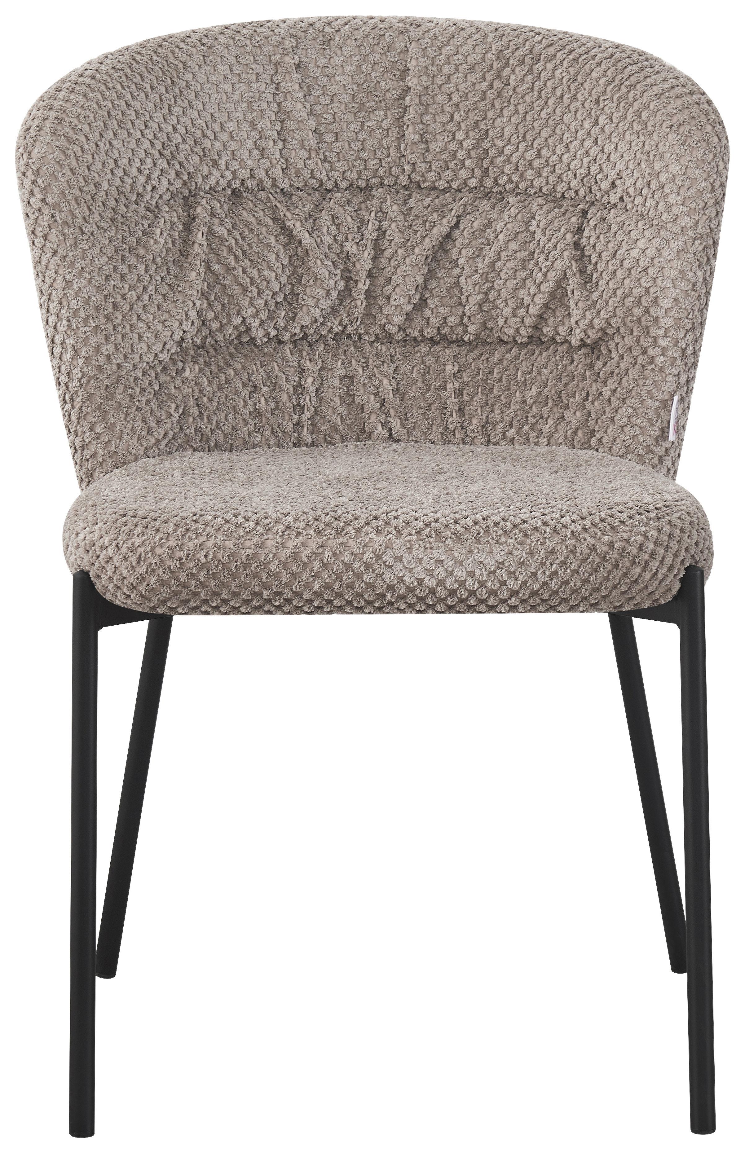 Stuhl Emily Grau - Schwarz/Grau, LIFESTYLE, Holz/Textil (55/79/59cm) - Mömax