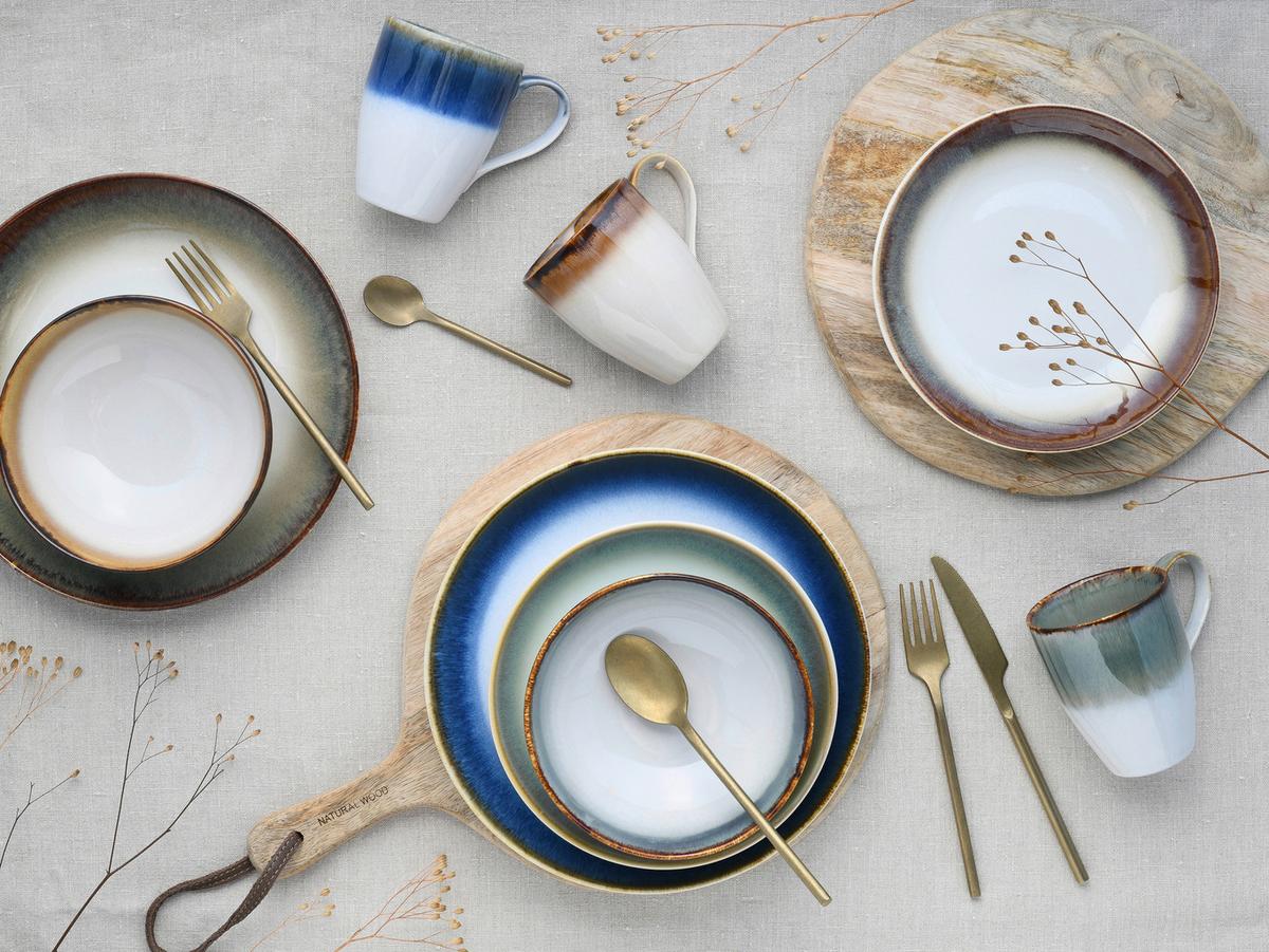 Kombinirani Servis Cascade Bunt, 16-Delni - večbarvno, Basics, keramika - Creatable