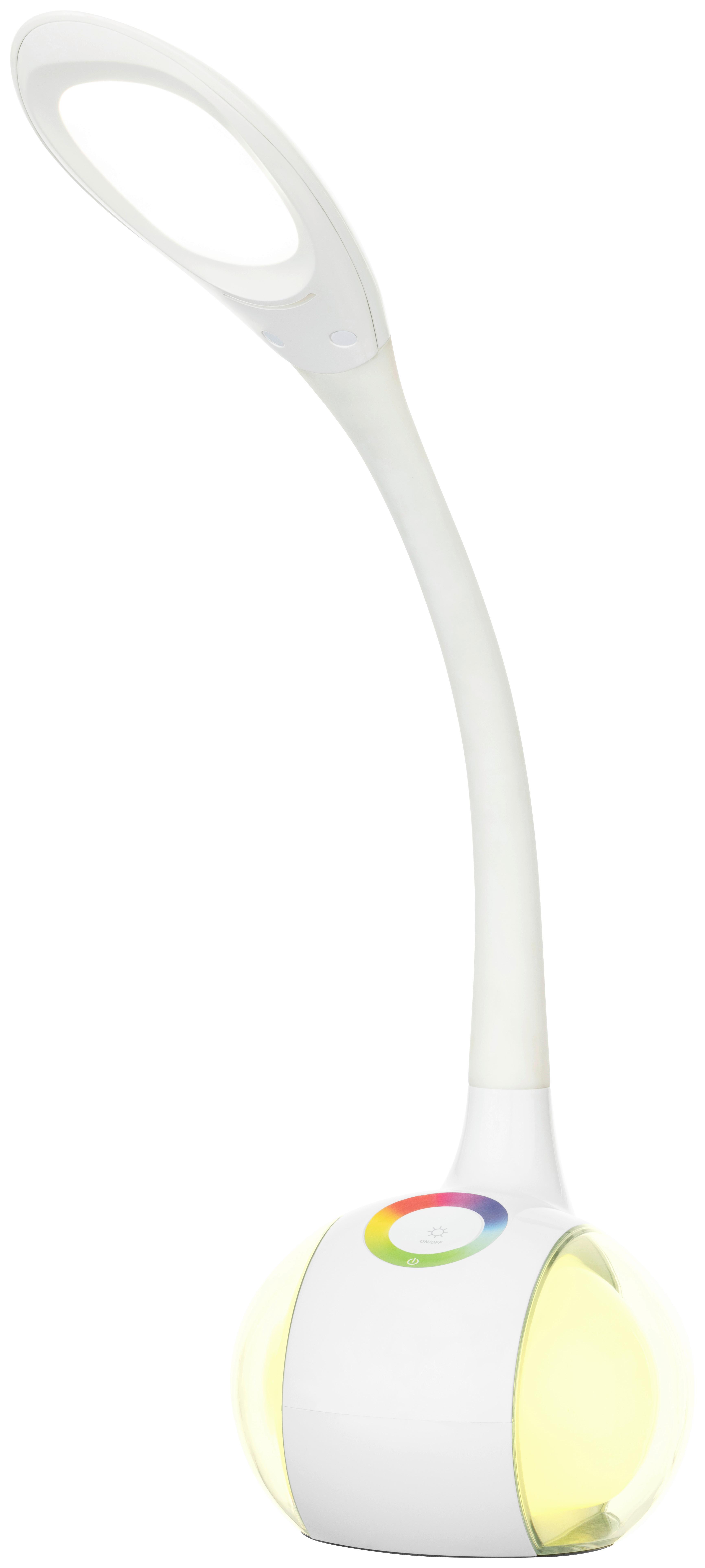 SKRIVBORDSLAMPA NIHAT - vit, Modern, plast (12,5/12,5/34cm) - Mömax