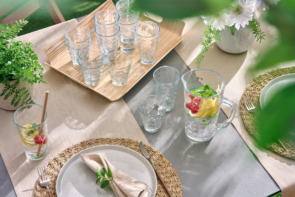 KOMPLET SZKŁA STOŁOWEGO 012855 - przezroczysty, Basics, szkło - Leonardo