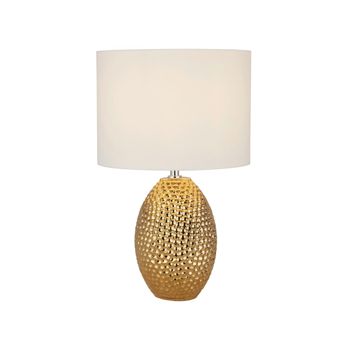 Asztali Lámpa Eu1034-1go - aranyszínű, Design, műanyag/textil (28/31cm)