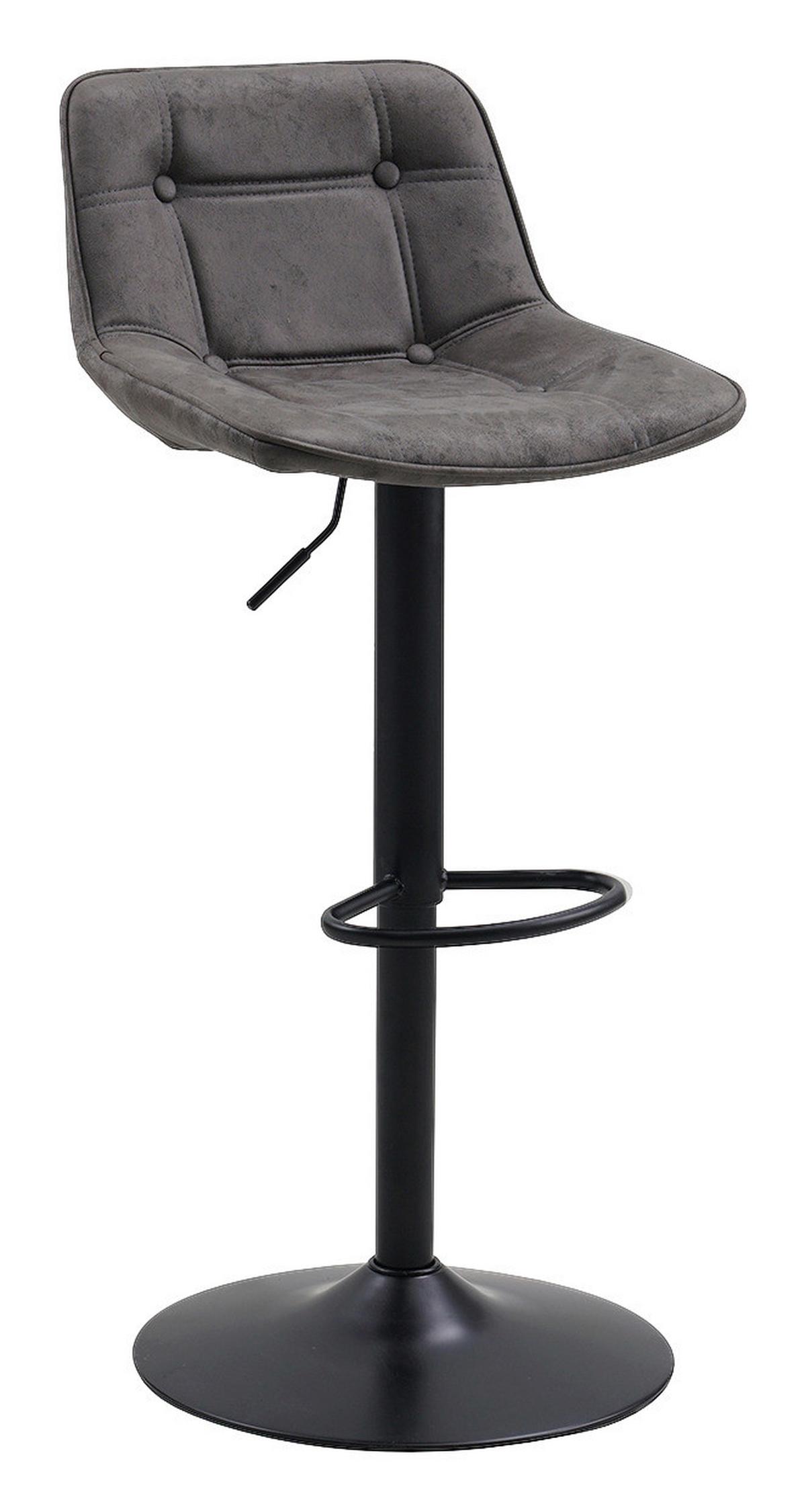 Barhocker-Set Ezra ca. 49x87 cm 2er-Set Anthrazit - Anthrazit/Schwarz, LIFESTYLE, Textil/Metall (49/87/43cm) - MID.YOU