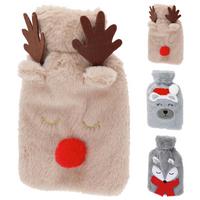 WÄRMFLASCHE COZY - Hellbraun/Hellgrau, Kunststoff (27/4/19cm)