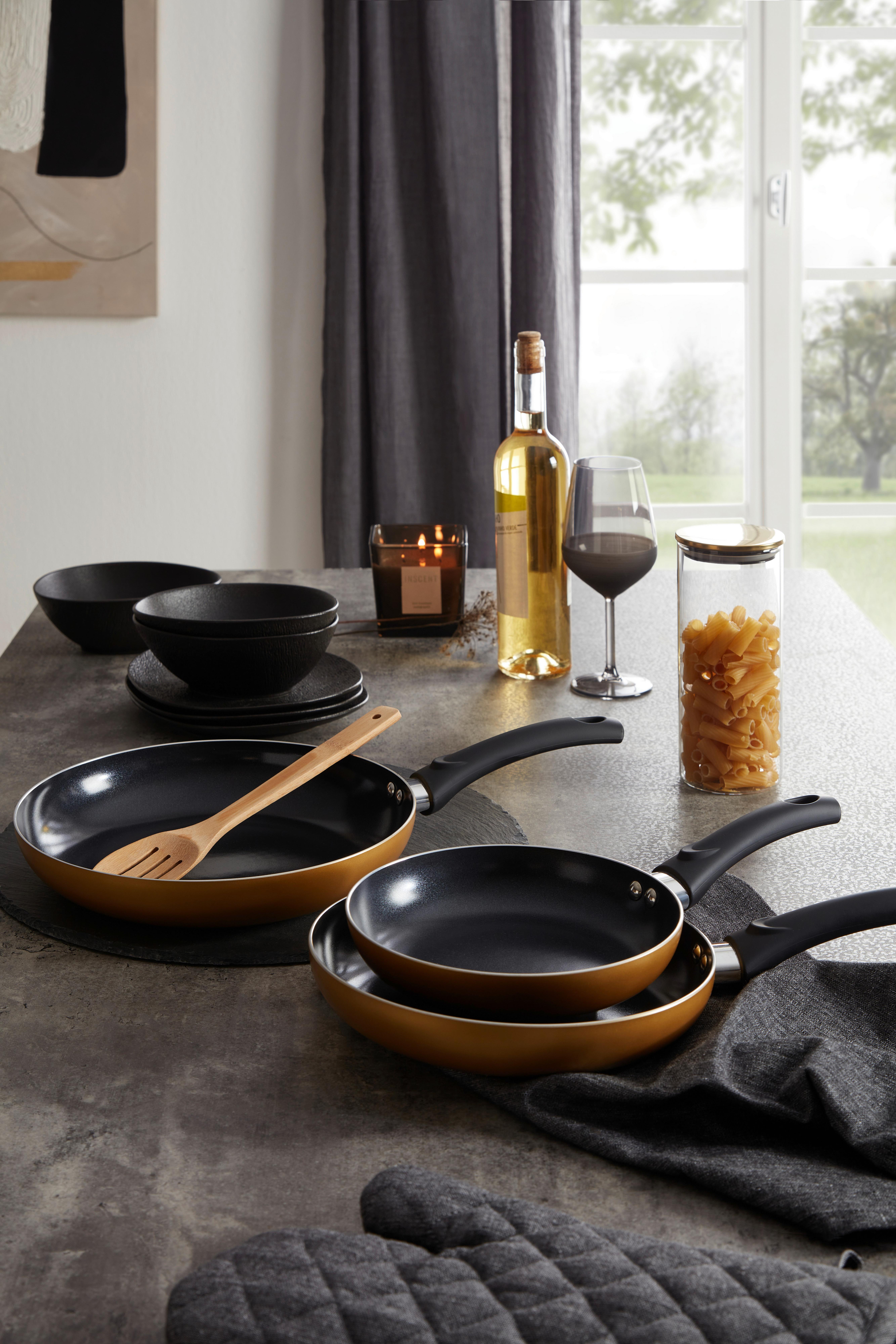 PANNSET GOLDY - guldfärgad, Modern, metall/plast - Mömax